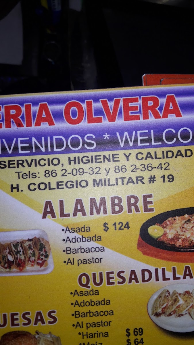 Taquería Olvera Menu - Image 5